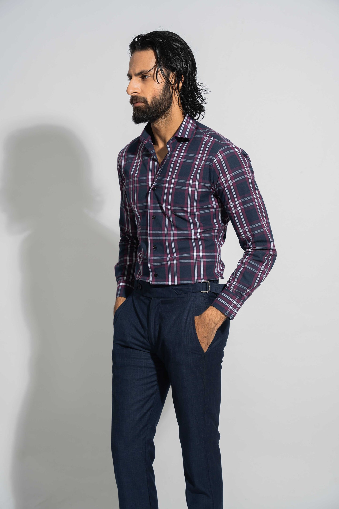 Checkered Shirt - Blue & Red (CKFS-BLRD)