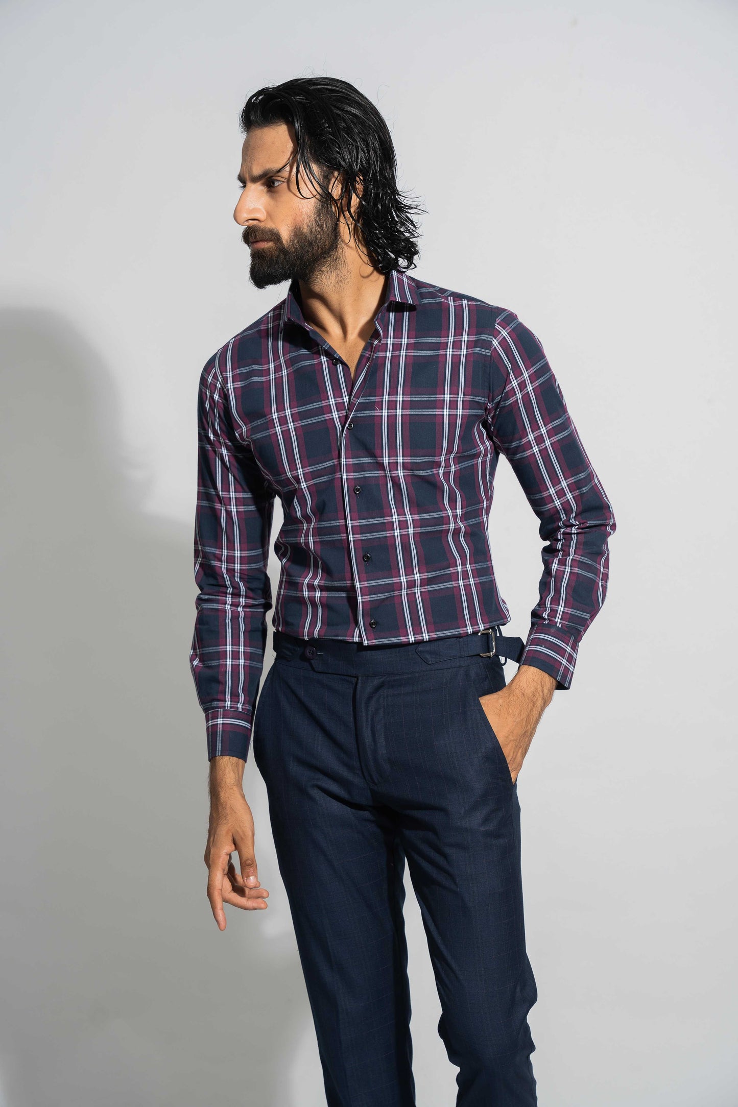 Checkered Shirt - Blue & Red (CKFS-BLRD)