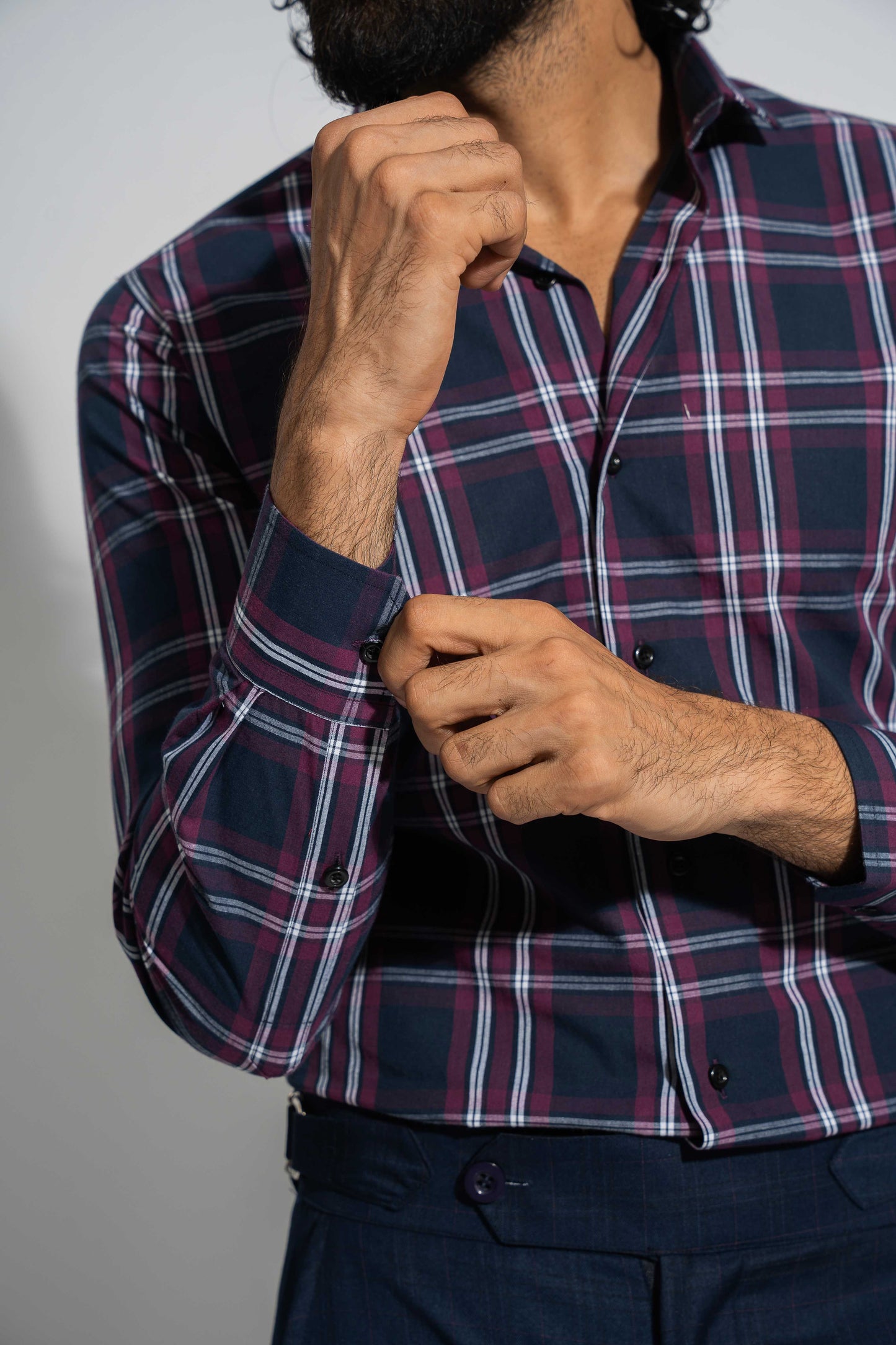Checkered Shirt - Blue & Red (CKFS-BLRD)