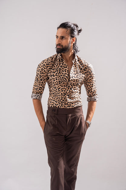 Cheetah Print Shirt  - The Monarch’s Checkered Edit
