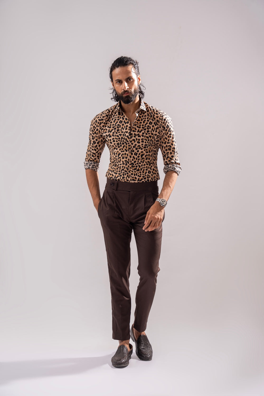 Printed Shirt - Brown