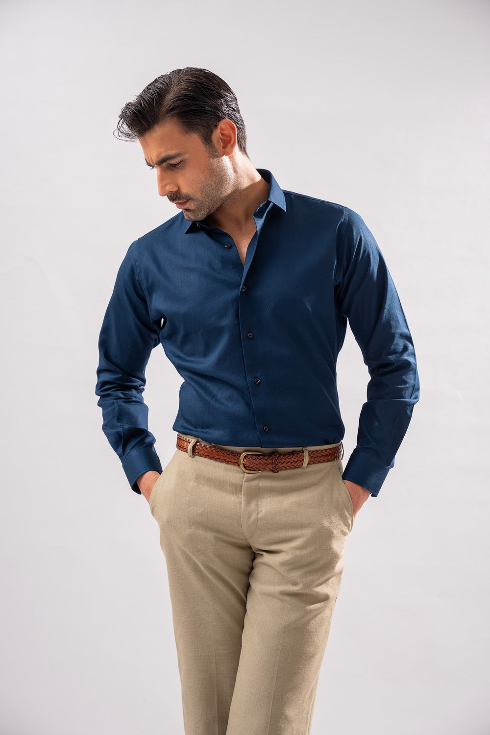 Plain Shirt - Navy Blue