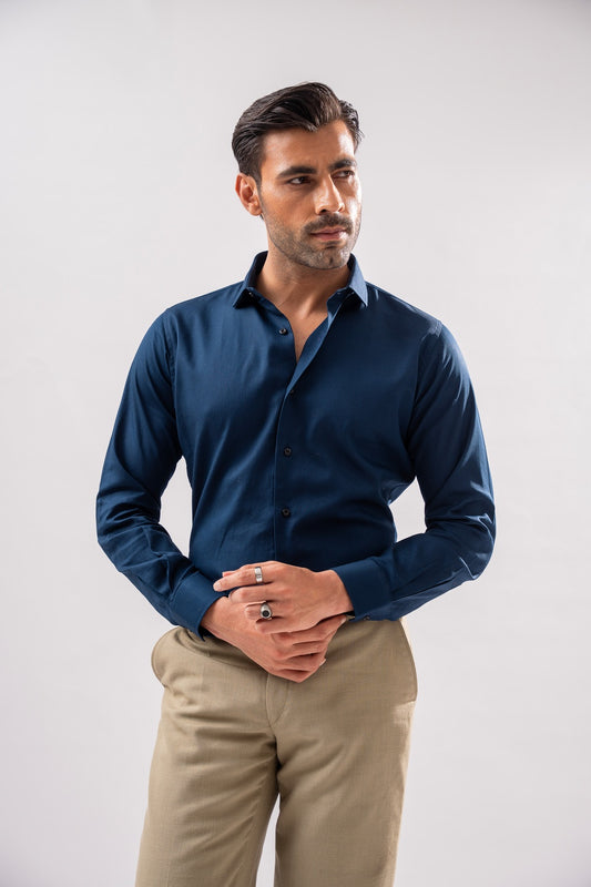 Plain Shirt - Navy Blue