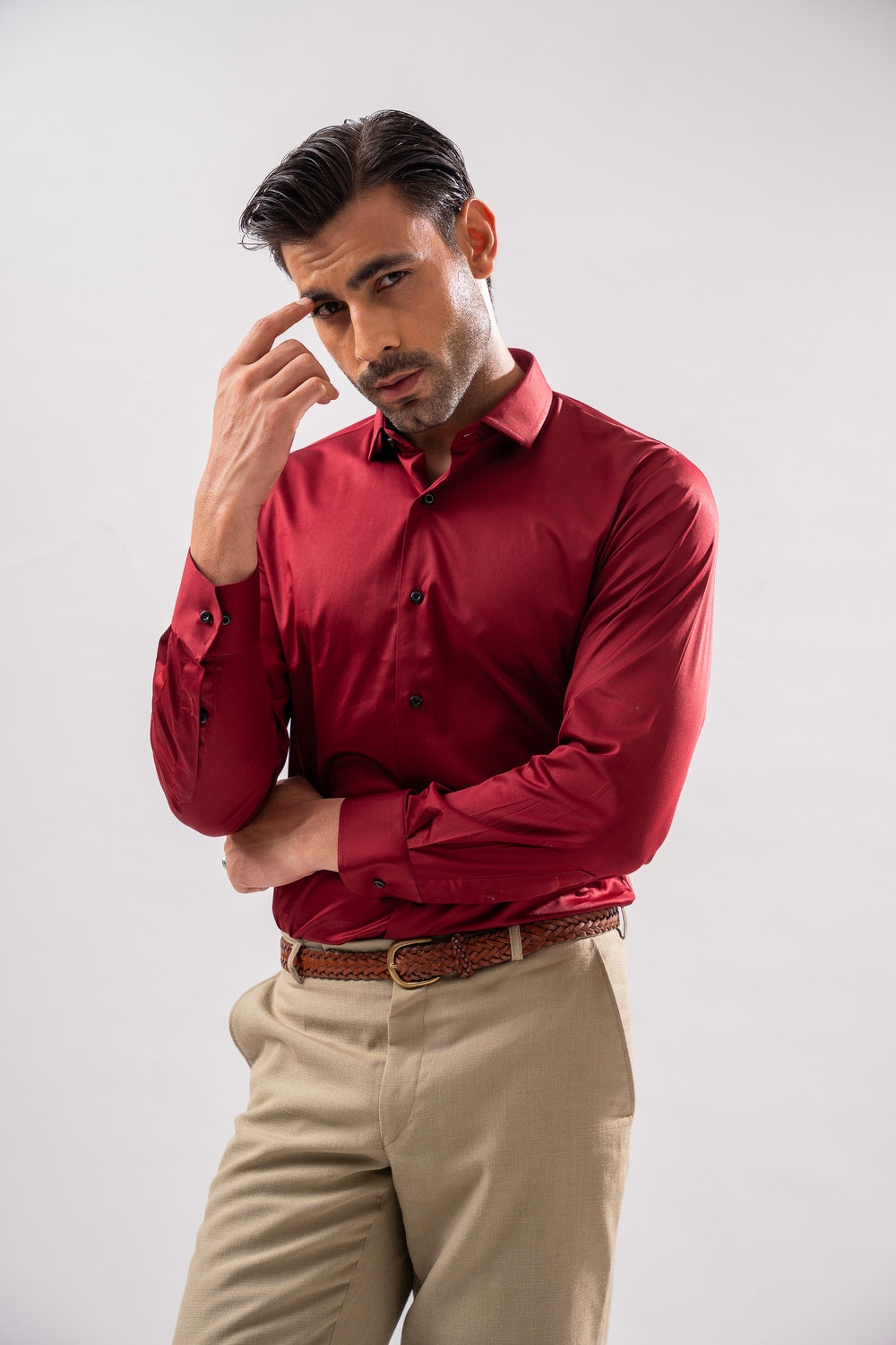 Plain Shirt - Maroon