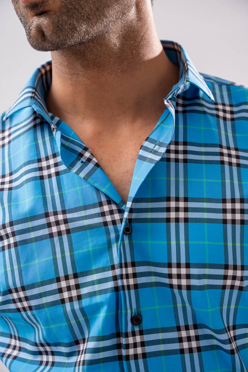 Check Shirt - Light Blue