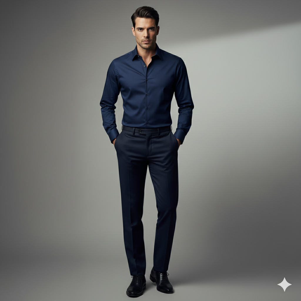 Full sleeve Formal Shirt - Dark Blue