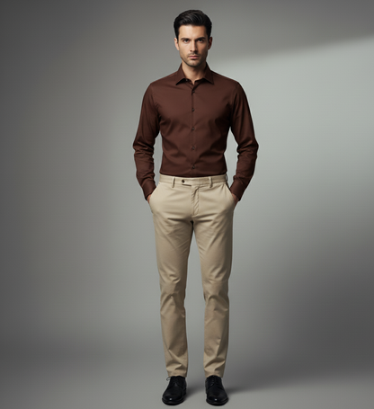 Spade Shirt - Brown