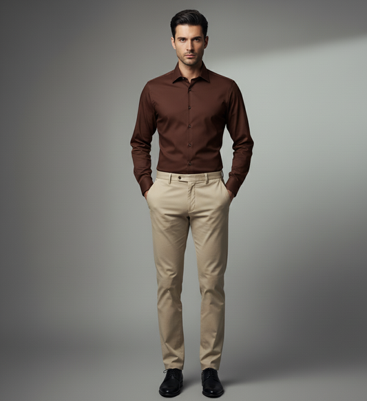 Spade Shirt - Brown